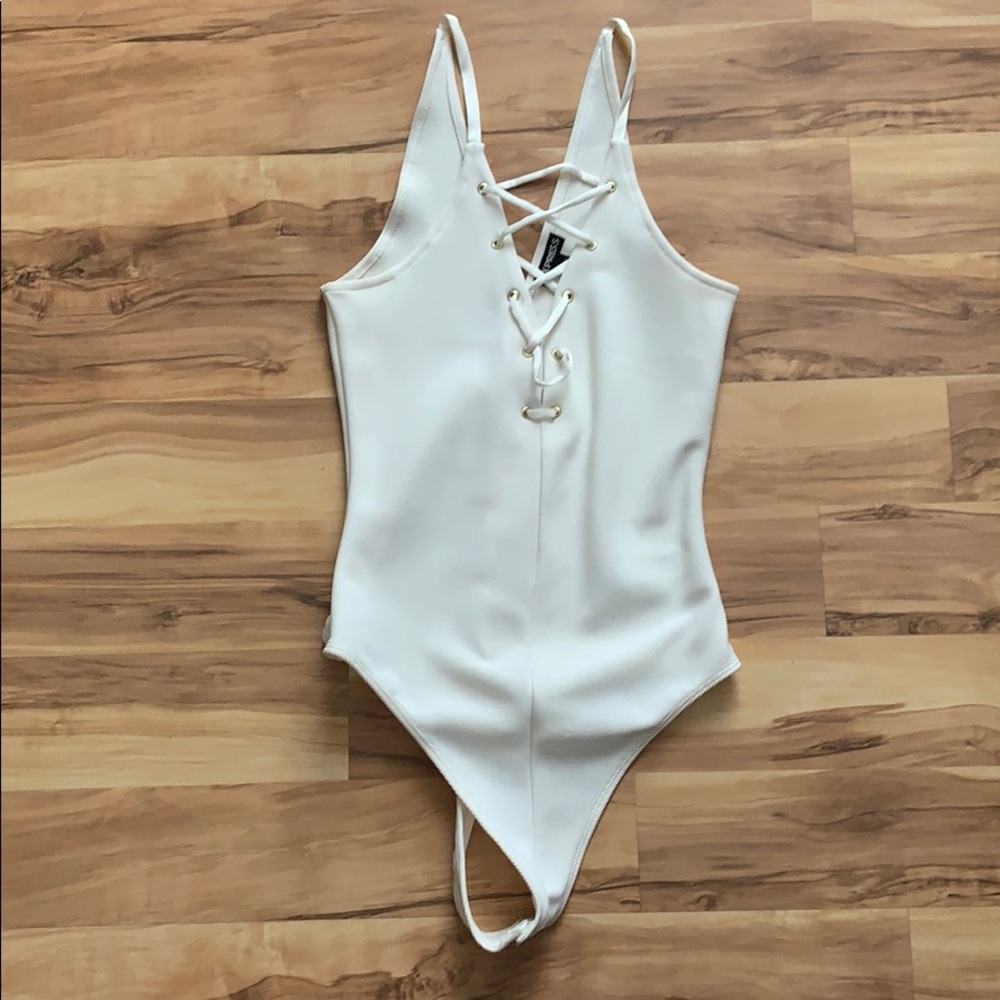 Express cream color leotard